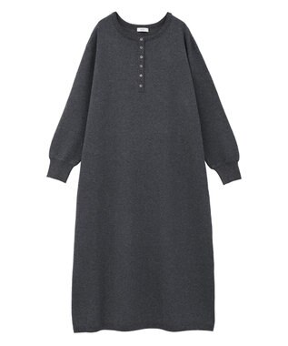earth music&ecology ソウバリヘンリーニットワンピース Charcoal Gray