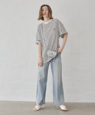 WEGO 【ユニセックス着用ITEM】別注USPOLO　ヘビーウエイトBIGT（S） ホワイトボーダー
