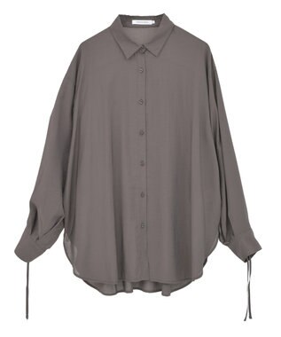 AMERICAN HOLIC シアーバックギャザーリボンシャツ Brown