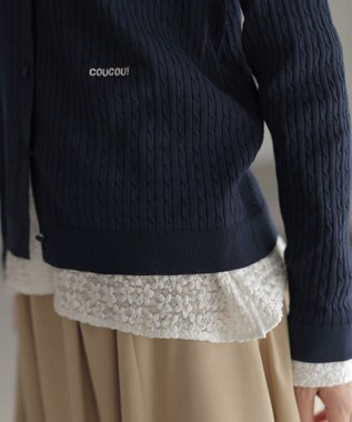 組曲 【先行予約・Flower Collection】COUCOUニット カーディガン ネイビー系