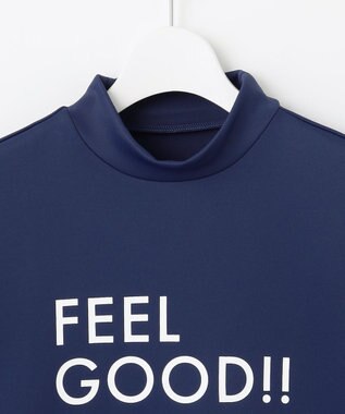 23区GOLF 【WOMEN】【吸水速乾/UVカット】モックネックシャツ ネイビー系