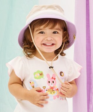 MIKI HOUSE HOT BISCUITS 【48-54cm】 日よけ付き サファリハット