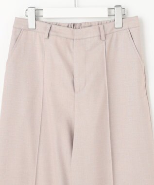 J.PRESS LADIES 【洗える】T/Rシャークスキン セミワイド パンツ ピンク系