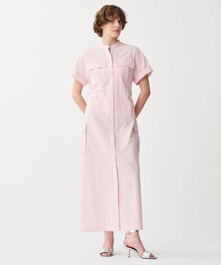 uncrave カラータイプライター シャツワンピース ピンク