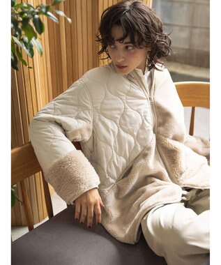 AMERICAN HOLIC キルポカボアＭｉｘキルティングコート Light Beige