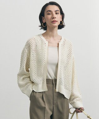 UNFILO クロシェレースニット ZIPカーディガン