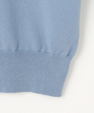ANY SIS 【洗える】フリルチュールコンビ ニット ライトブルー