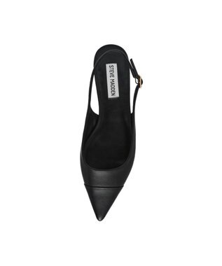 STEVE MADDEN ROWYN ポインテッドスリングバックフラットパンプス ブラック