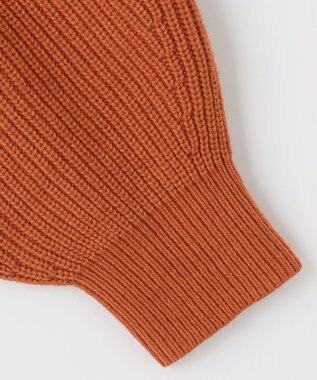 ANY L 【洗濯機可】ウールブレンドクロップドニット オレンジ