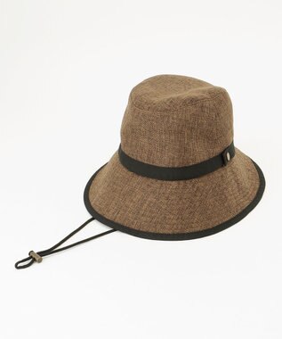 ANY 【UVケア/抗菌防臭】リネンライク サファリハット ブラウン