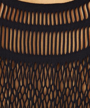 Chacott 【ノーソーイングニット】ランダムメッシュニットTシャツ ブラック