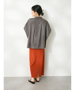CRAFT STANDARD BOUTIQUE ステンサイドソリッドブラウス Charcoal Gray