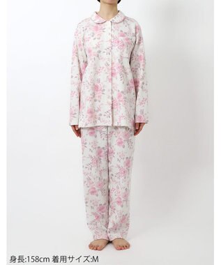 Wing パジャマ 長袖 長ズボン 綿混(本体) あったか レディース EP6016 ウイング／ワコール ピンク