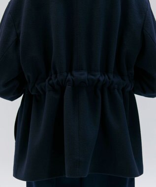 BEIGE， LABBOCK / ウール混2WAYショートコート Navy