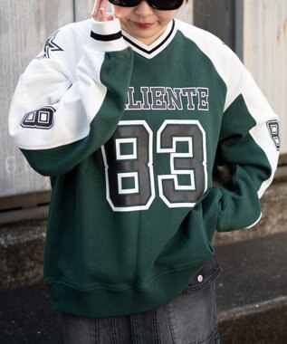 WEGO ナンバリングビッグスウェット グリーン