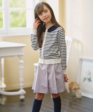 組曲 KIDS 【150-160㎝】ボックスタック キュロット ラベンダー系