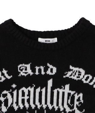 WEGO ウイングハートダメージニット ブラック