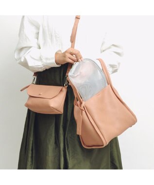 UNBILLION カシュカシュ cachecache / ミニショルダー付きソフトレザー調ミニトートバッグ