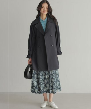 組曲 L リラクシング トレンチコート ネイビー系