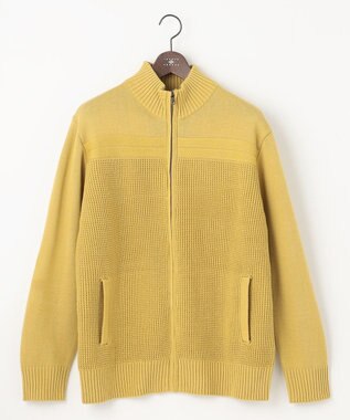 JOSEPH ABBOUD 【キングサイズ・洗える】コットンバルキーニットブルゾン