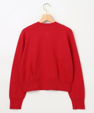 組曲 S ハートボタン ニットカーディガン バレンタインレッド系