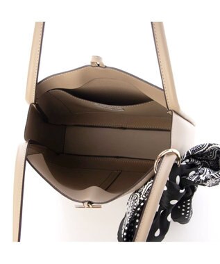 UNBILLION カシュカシュ cachecache / スカーフチャーム付きロングハンドルトート オーク