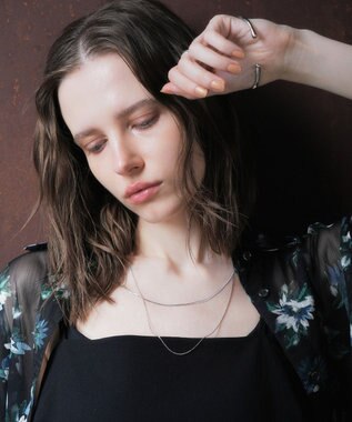 YECCA VECCA ステンレス2連チェーンネックレス Silver