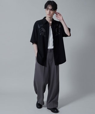 WEGO TRフラワーモチーフシャツ（S） 柄2