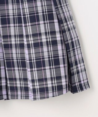 ANY KIDS チェックプリーツスカパン ネイビー