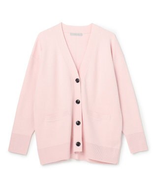 UNFILO 【野呂佳代さん着用】コットンカシミヤニット Vネックカーディガン ピンク