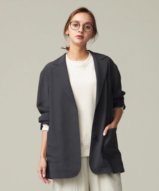 J.PRESS YORK STREET 【WOMEN】ジャージライクツイル シングルジャケット