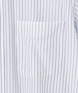 J.PRESS MEN 【J.PRESS PLUS】カノコインレイストライプパッチポケット シャツ/B.D. サックスブルー系1