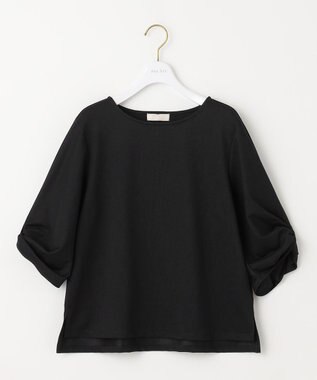 ANY SIS 【接触冷感・UVカット】サカリバ袖ねじり プルオーバー ブラック