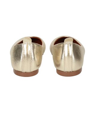 INTER-CHAUSSURES 【FABIO RUSCONI】ソフトスクエアトウVカットバレエシューズ ゴールド