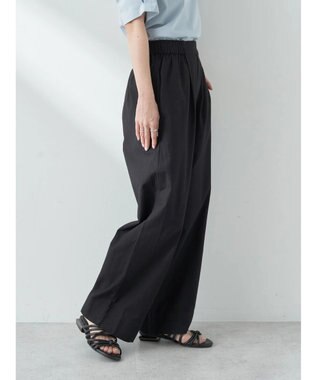 earth music&ecology 綿麻キャンブリッククロップドパンツ Black