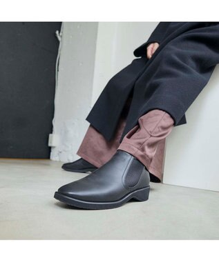 MODE ET JACOMO <D'ICI>レザーサイドゴアショートブーツ