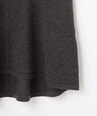 組曲 L 襟付きチュニック プルオーバー グレー系