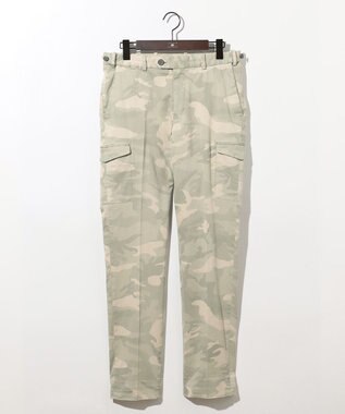 JOSEPH ABBOUD 【イタリア素材/製品染め/ウエストも伸びる!】迷彩ガーメンドダイ パンツ ライトグレー系7