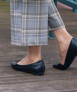 Tiaclasse 【安田美沙子さん着用・洗える】起毛チェック柄ワイドパンツ パープル