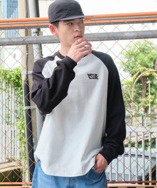 WEGO 【ユニセックス着用ITEM】ラグラングラフィックBIG　T（LS） ブラック