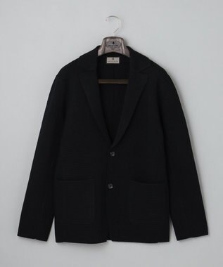 GOTAIRIKU 【エクストラファインメリノウール】ミラノリブニットジャケット ブラック系