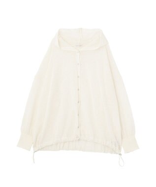 Green Parks リングドットニットパーカー White
