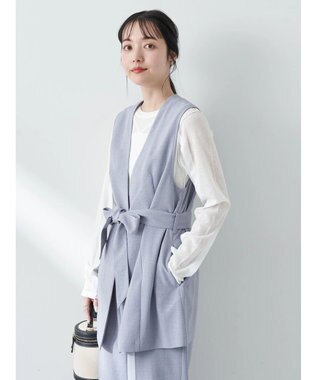 earth music&ecology リネンライクジレ Grayish Blue