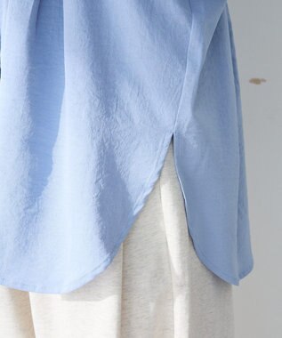 Green Parks 【WEB限定】ドロストシャーリングウエストタックシャツⅡ Blue