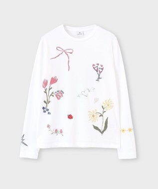 Paul Smith Daisy Chain Doodle 長袖Tシャツ ホワイト