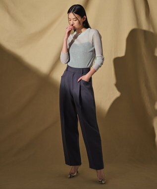 uncrave 【防シワ・洗濯機洗い可】ドライタッチツイル カーブ パンツ（uncrave STANDARD） スレート