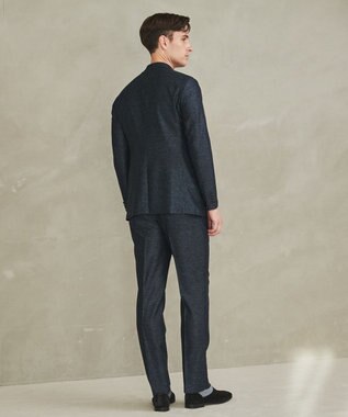 GOTAIRIKU 新素材セットアップ【通気性抜群/洗える/シワになりにくい】カラミプリントストレッチセットアップ ジャケット ネイビー系8