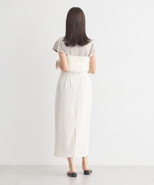 earth music&ecology ラメミックスフェザービスチェ Ivory