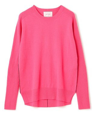 BEIGE， RIGNY / クルーネックニット Pink×Brwn Line