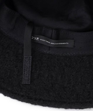 23区 【見上愛さん着用】プードルボア バケットハット ブラック系